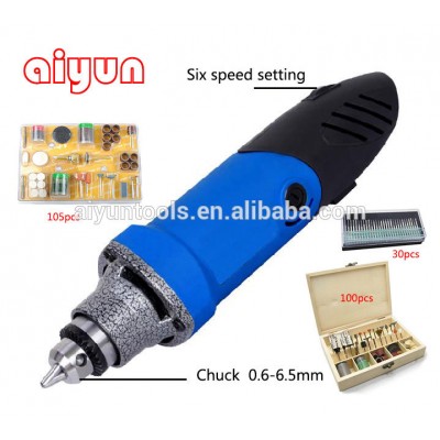 aiyun 400W Electric Dremel engraver Variable Speed Rotary grinder Tool Mini Drill with 235pcs Power Tools accessories