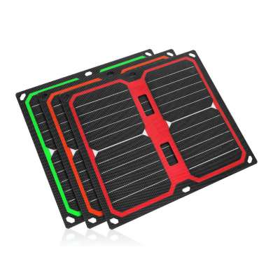 14W 5v waterproof fabric Portable Solar Charger wireless power bank cell ETFE